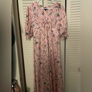 TopShop Silky Long A-Line Floral Dress